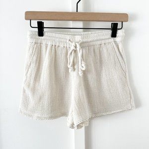 aerie cream knit beach short